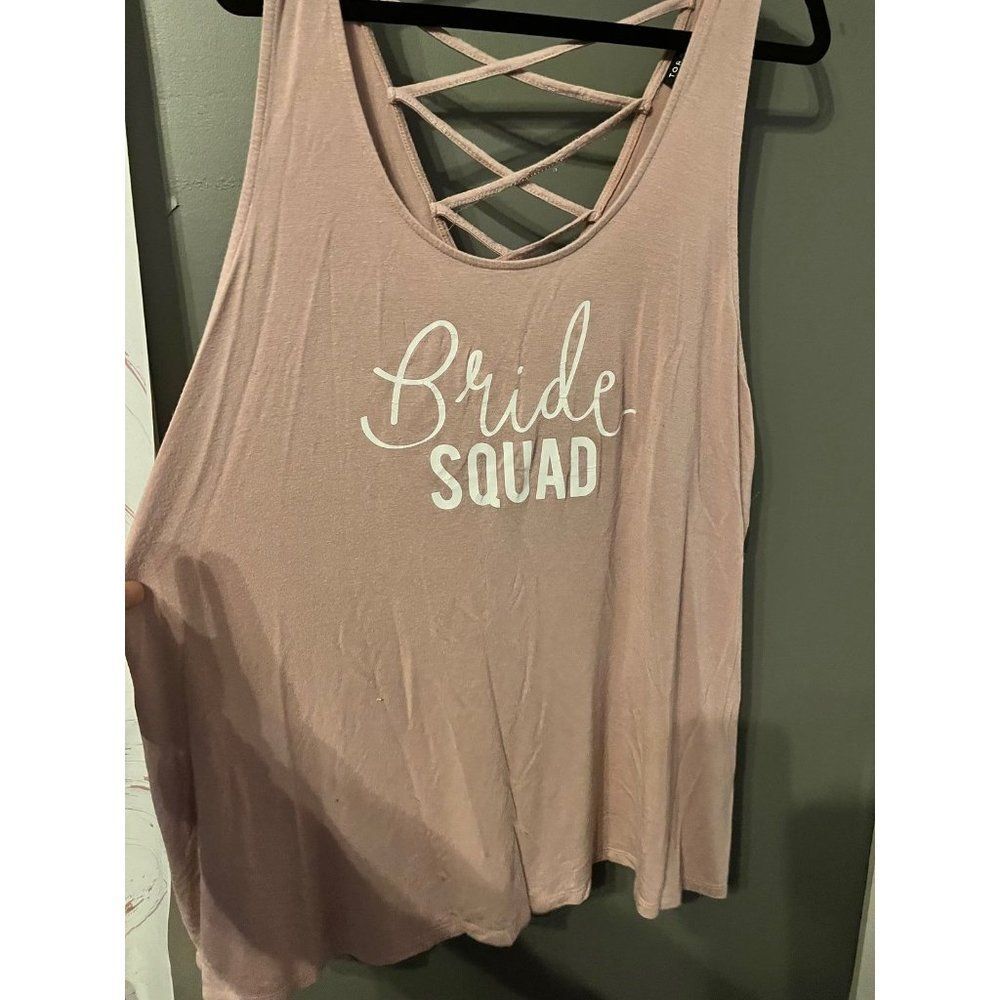 Torrid size 3 super soft shirt tank top pink bride squad